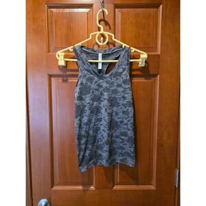 Athleta Momentum Seamless Tank Black and Gray Floral Size XXS